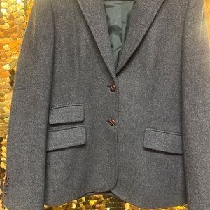J. Crew Charcoal Herringbone Jacket